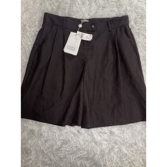 Agnona Women’s Sz. 40 Gorgeous Brown Silk Shorts. New W/ Tags. Beautiful. $950